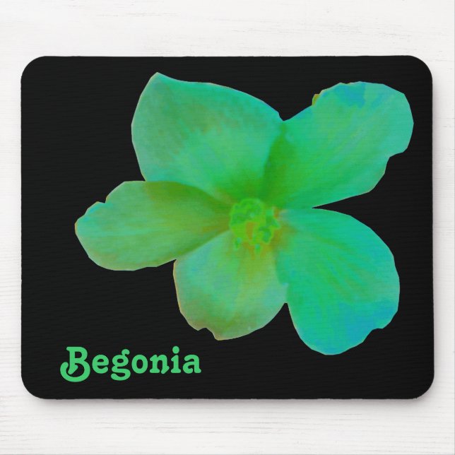 Alfombrilla De Ratón Mousepad de Personalizable de Begonia Verde (Frente)