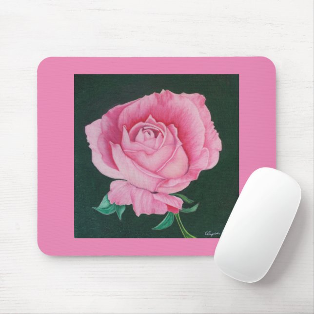 Alfombrilla De Ratón Mousepad de Petals rosa (Con ratón)