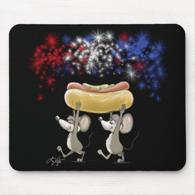 Alfombrilla De Ratón Mousepad de picnic Nocturno de Micrófono y Mac, 4  (Frente)
