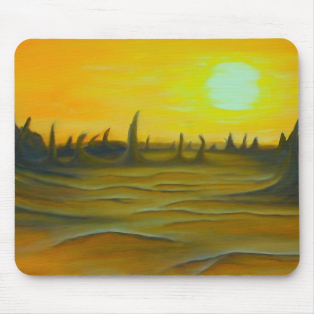 Alfombrilla De Ratón Mousepad de pintura del Sol del Desierto (Frente)