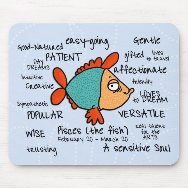 Alfombrilla De Ratón mousepad de Piscis (Frente)
