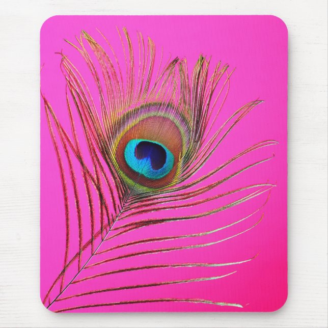 Alfombrilla De Ratón Mousepad de plumas de pavo real (Frente)