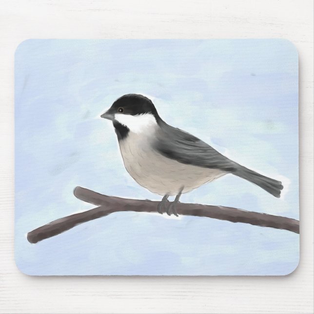 Alfombrilla De Ratón Mousepad de pollo de color negro (Frente)