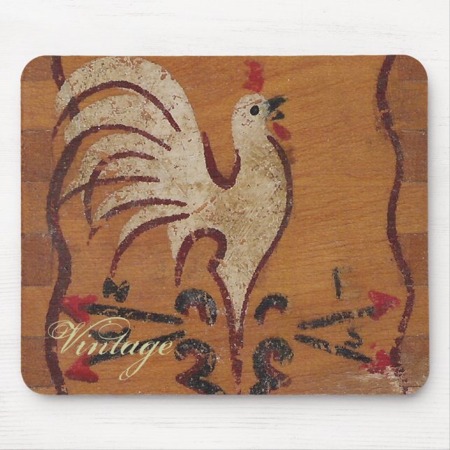 Alfombrilla De Ratón Mousepad de pollo de época (Frente)
