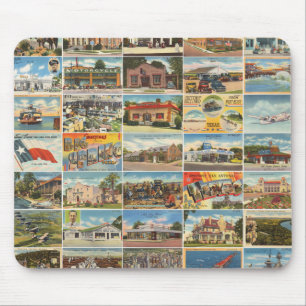 Alfombrilla De Ratón Mousepad de postal antigua de Texas