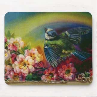 Alfombrilla De Ratón Mousepad de postales para aves y flores