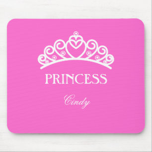 Alfombrilla De Ratón Mousepad de princesa personalizada en rosa con nom