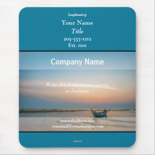 Alfombrilla De Ratón Mousepad de promoción Turquesa y Flores - HAMbyWG