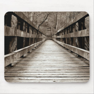 Alfombrilla De Ratón Mousepad de puente de madera