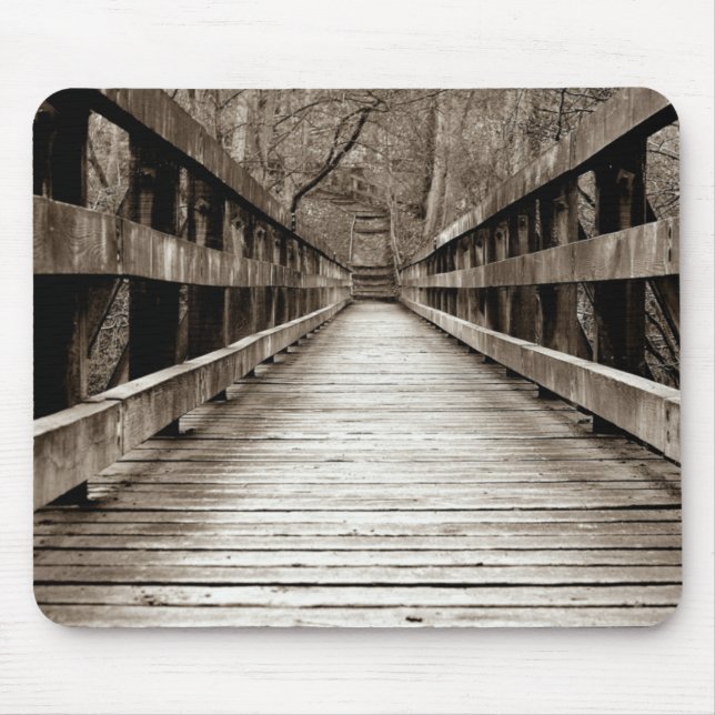 Alfombrilla De Ratón Mousepad de puente de madera (Frente)