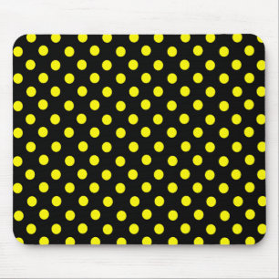 Alfombrilla De Ratón Mousepad de punto de polka amarillo