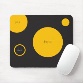 Alfombrilla De Ratón Mousepad de puntos de polka amarillos