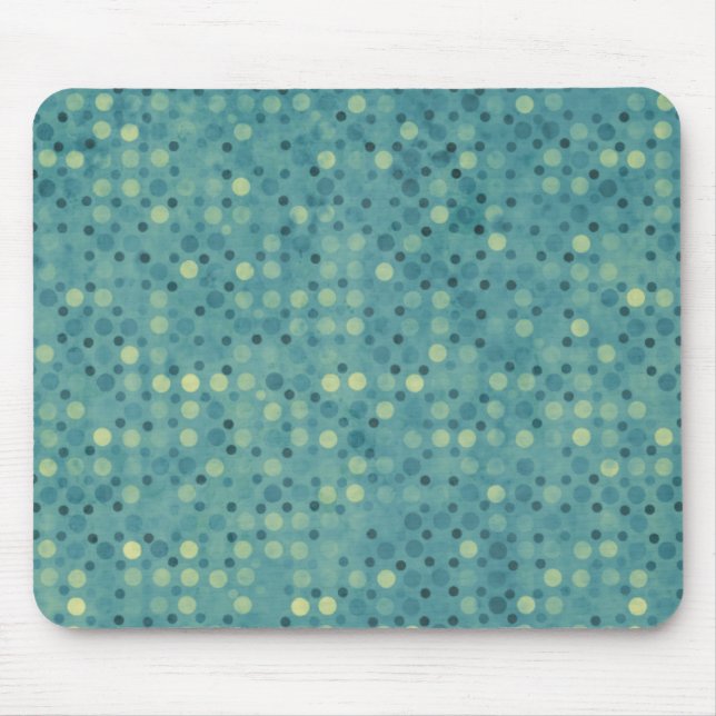 Alfombrilla De Ratón Mousepad de puntos de Polka Azul (Frente)