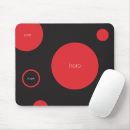Alfombrilla De Ratón Mousepad de puntos de polka roja