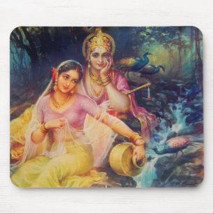 Alfombrilla De Ratón Mousepad de Radha y de Krishna
