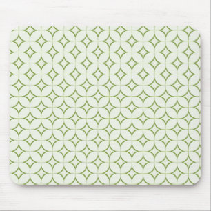 Alfombrilla De Ratón Mousepad de radiación retro, verde oliva