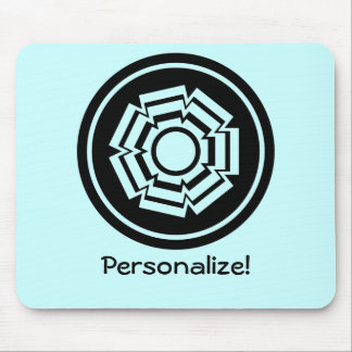Alfombrilla De Ratón Mousepad de ranura floral, negro