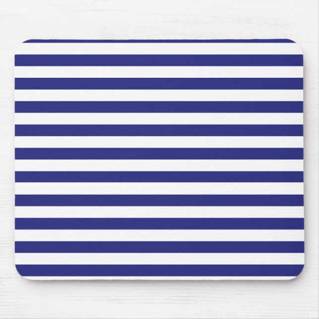Alfombrilla De Ratón Mousepad de rayas azules y blancas (Frente)