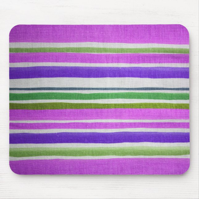 Alfombrilla De Ratón Mousepad de rayas multicolores (Frente)