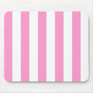 Alfombrilla De Ratón Mousepad de rayas rosadas y blancas