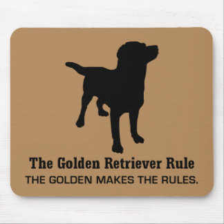 Alfombrilla De Ratón Mousepad de regla de Golden Retriever