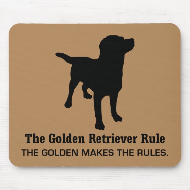 Alfombrilla De Ratón Mousepad de regla de Golden Retriever (Frente)