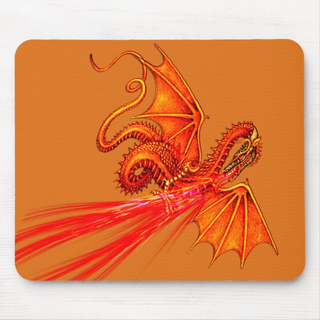 Alfombrilla De Ratón Mousepad de respiración del dragón del fuego (Frente)