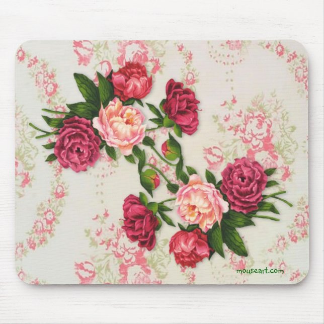 Alfombrilla De Ratón Mousepad de rosas rosadas (Frente)