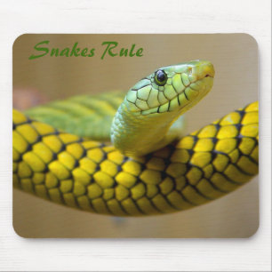 Alfombrilla De Ratón Mousepad de serpiente verde