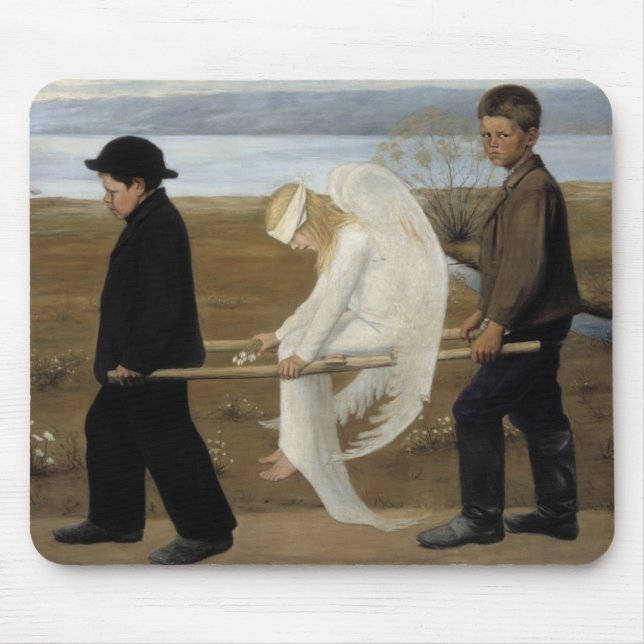 Alfombrilla De Ratón Mousepad de Simberg con Angel Herido (Frente)