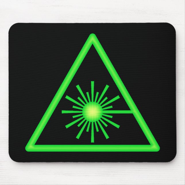 Alfombrilla De Ratón Mousepad de símbolo láser verde (Frente)