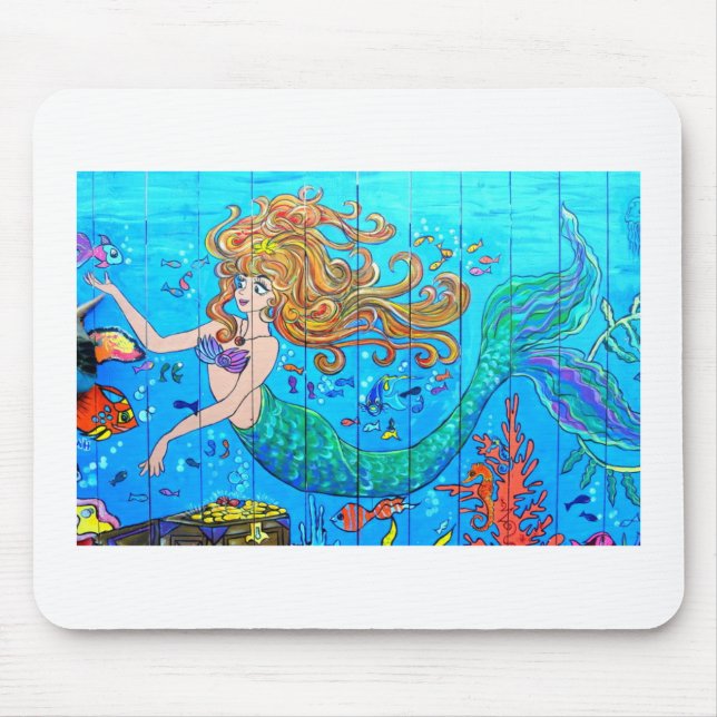 Alfombrilla De Ratón mousepad de sirena tropical (Frente)