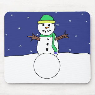 Alfombrilla De Ratón Mousepad de Snowman