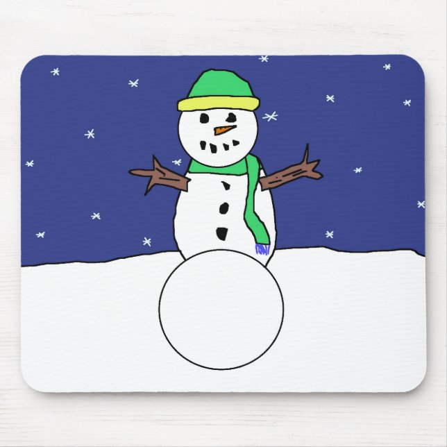 Alfombrilla De Ratón Mousepad de Snowman (Frente)