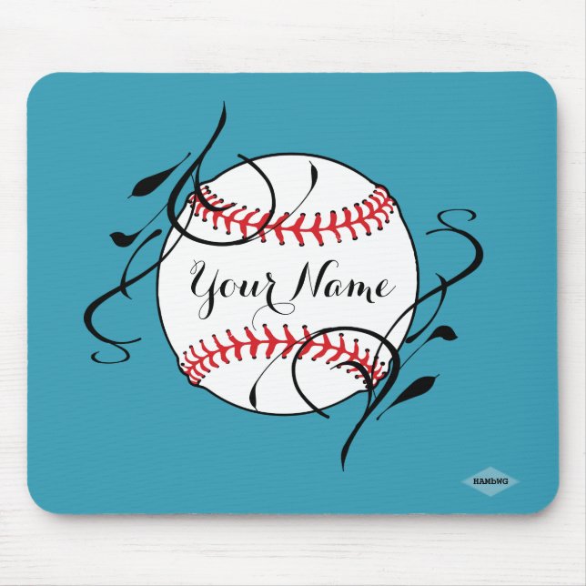 Alfombrilla De Ratón Mousepad de Softball - HAMbyWG - Aqua (Frente)