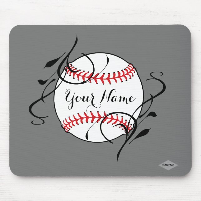 Alfombrilla De Ratón Mousepad de Softball - HAMbyWG - Gris (Frente)