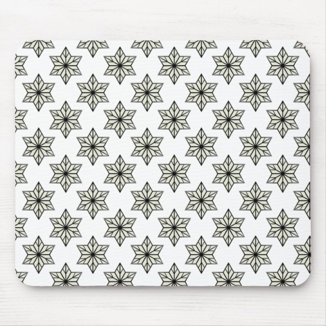 Alfombrilla De Ratón Mousepad de Starburst de época, negro y blanco (Frente)