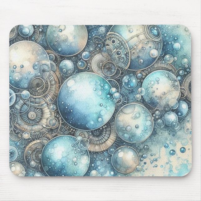 Alfombrilla De Ratón Mousepad de Steampunk Azul (Frente)