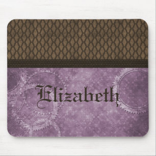 Alfombrilla De Ratón Mousepad de Steampunk metalizado, púrpura
