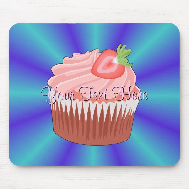 Alfombrilla De Ratón Mousepad de tarta de fresa (Frente)
