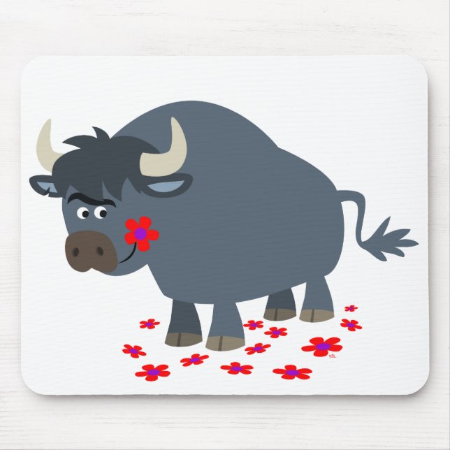 Alfombrilla De Ratón Mousepad de toro Personalizado y de sangre roja (Frente)