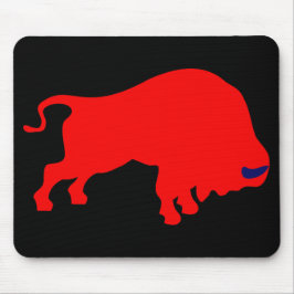 Alfombrilla De Ratón Mousepad de toros rojos
