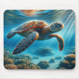 Alfombrilla De Ratón Mousepad de tortuga del mar Verde