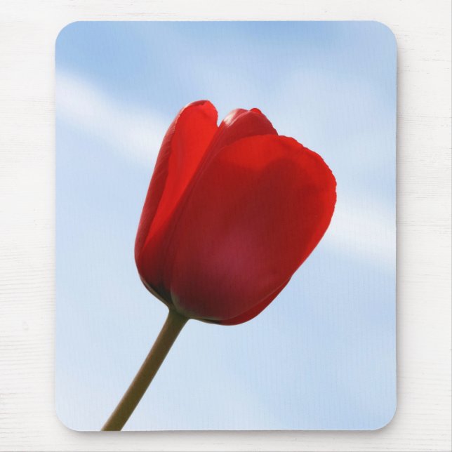 Alfombrilla De Ratón Mousepad de tulipanes rojos (Frente)
