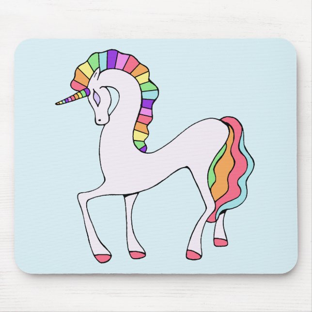 Alfombrilla De Ratón Mousepad de Unicornio arcoiris (Frente)