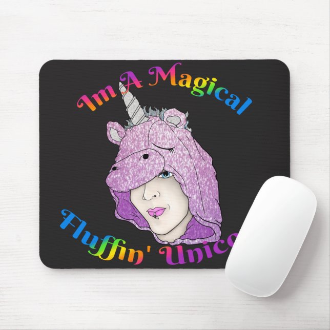 Alfombrilla De Ratón Mousepad de Unicornio mágico (Con ratón)