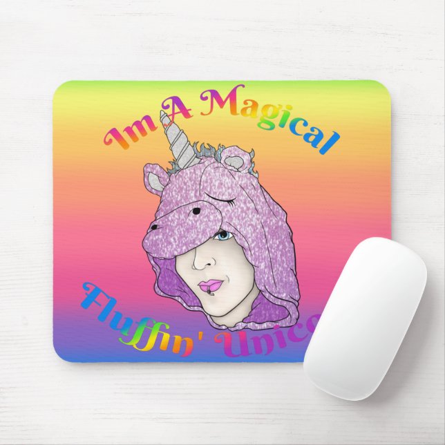 Alfombrilla De Ratón Mousepad de Unicornio mágico (Con ratón)