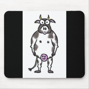 Alfombrilla De Ratón Mousepad de vaca blanco y negro