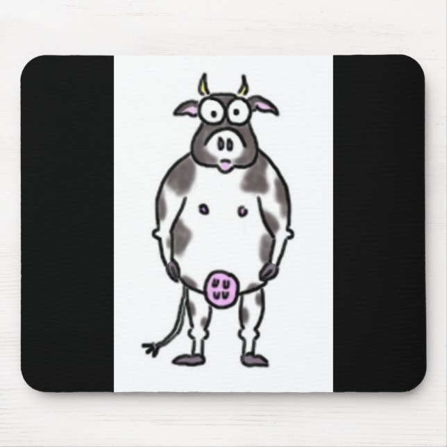 Alfombrilla De Ratón Mousepad de vaca blanco y negro (Frente)