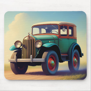 Alfombrilla De Ratón Mousepad de Viaje Vintage - Diseño de Coches Retro